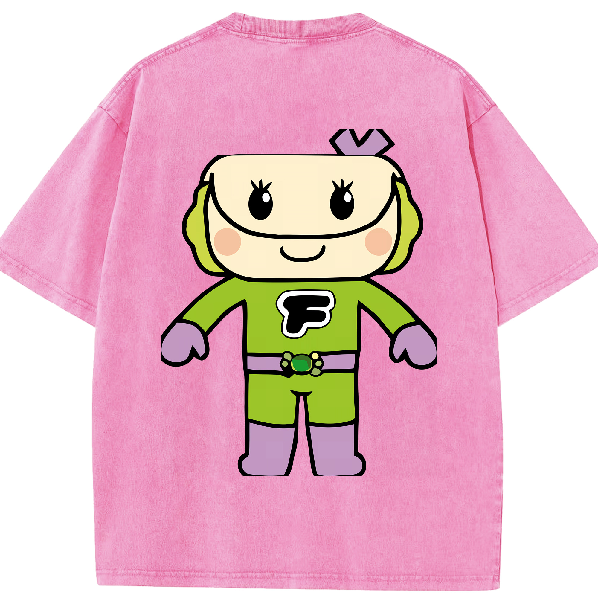 （画像用） アンパンマン Anpanman 綿100% ヴィンテージ風 半袖Tシャツ（背面プリント）